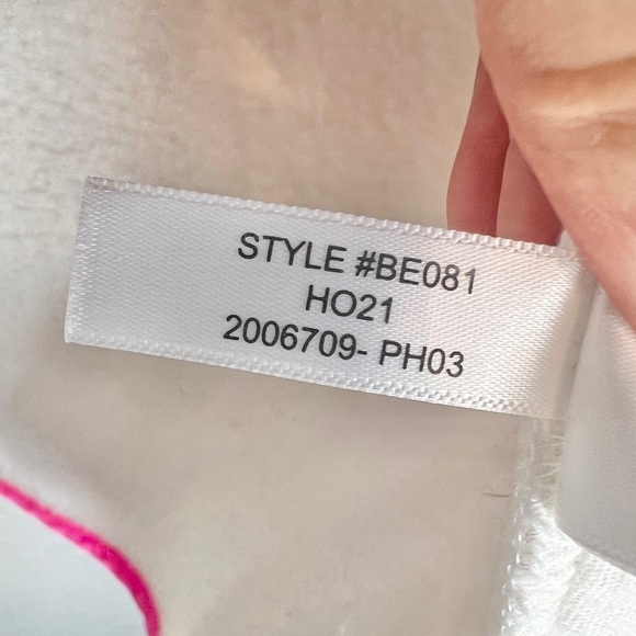 J Crew Sherpa Jacket, Ivory White & Neon Pink M - Fleece, Snap Button Up, Winter - Picture 9 of 11